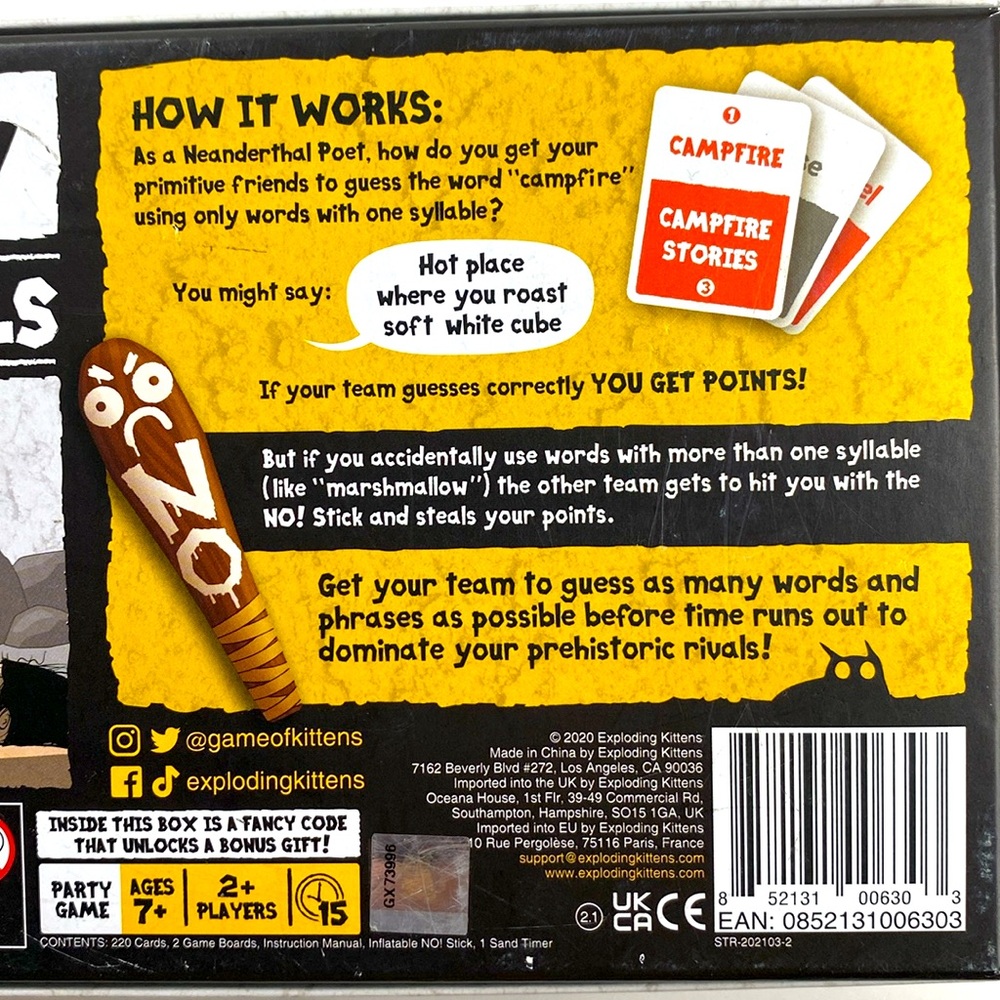 Poetry for Neanderthals by Exploding Kittens - Picture 6 of 8